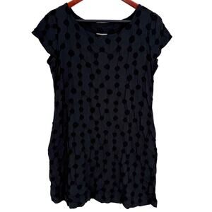 Niche Nilgun Derman Womens Sz Small Black Wearable Art Mini Dress